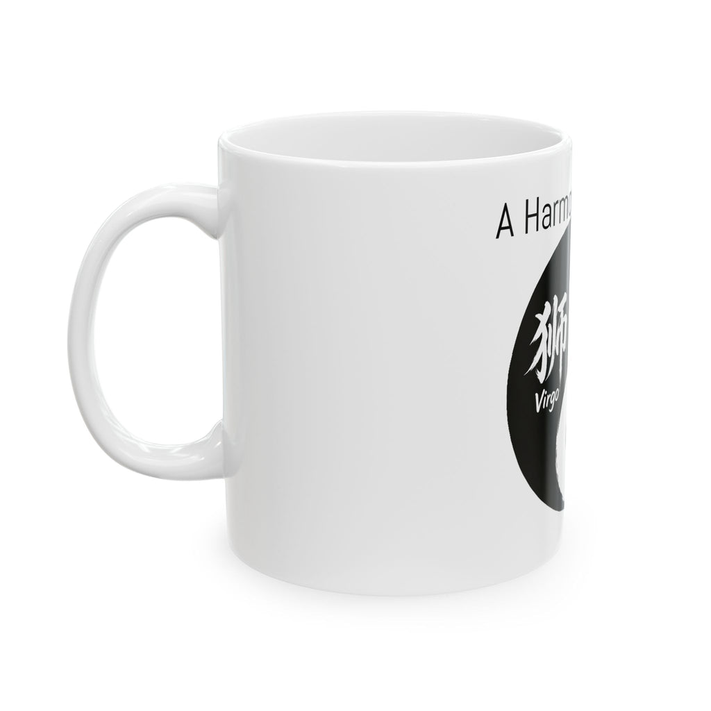 Virgo & Horse Yin Yang Ceramic Mug — "A Harmonious Spirit" Horoscope Zodiac Coffee Cup (11oz/15oz)