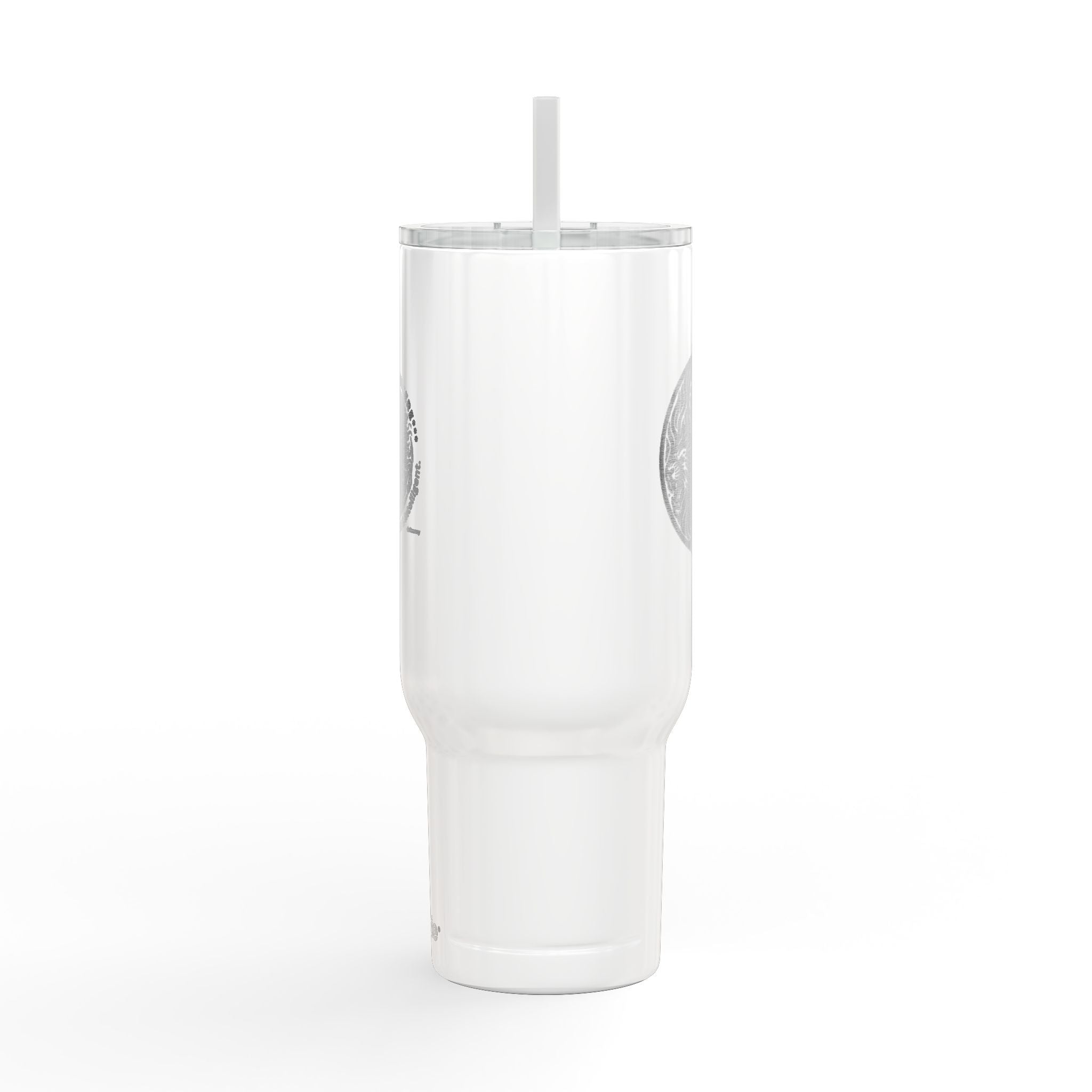 40oz Engraved Insulated Tumbler with Lid — Travel Mug with Handle, Spill-Resistant Straw