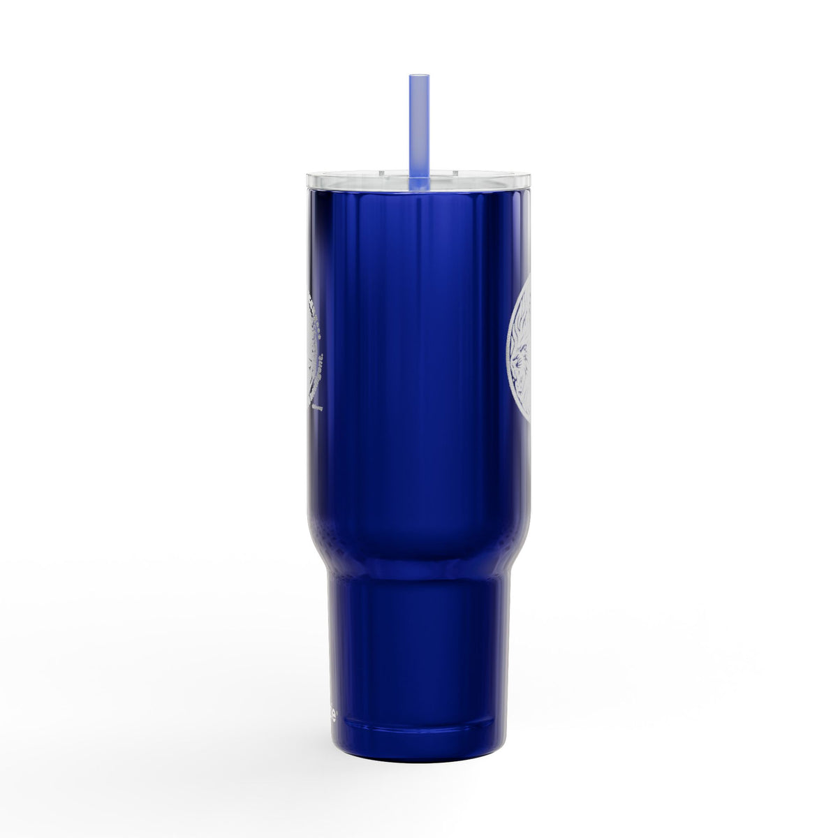 40oz Engraved Insulated Tumbler with Lid — Travel Mug with Handle, Spill-Resistant Straw