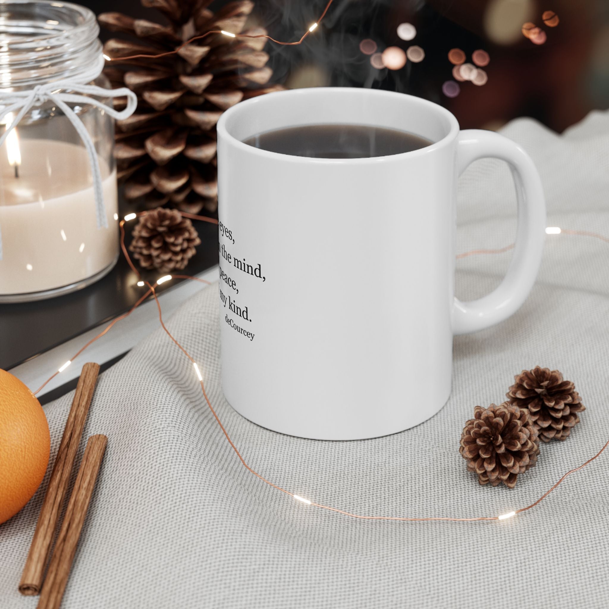 Poetic Verse Ceramic Mug — "Cold ice in the eyes..." 11oz & 15oz