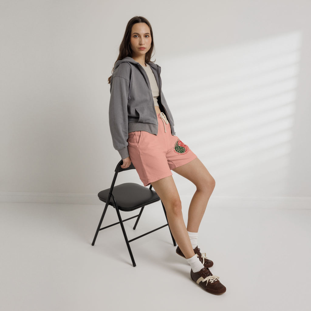 Fleece Sweat Shorts — Grateful & Sincere Yin-Yang Graphic