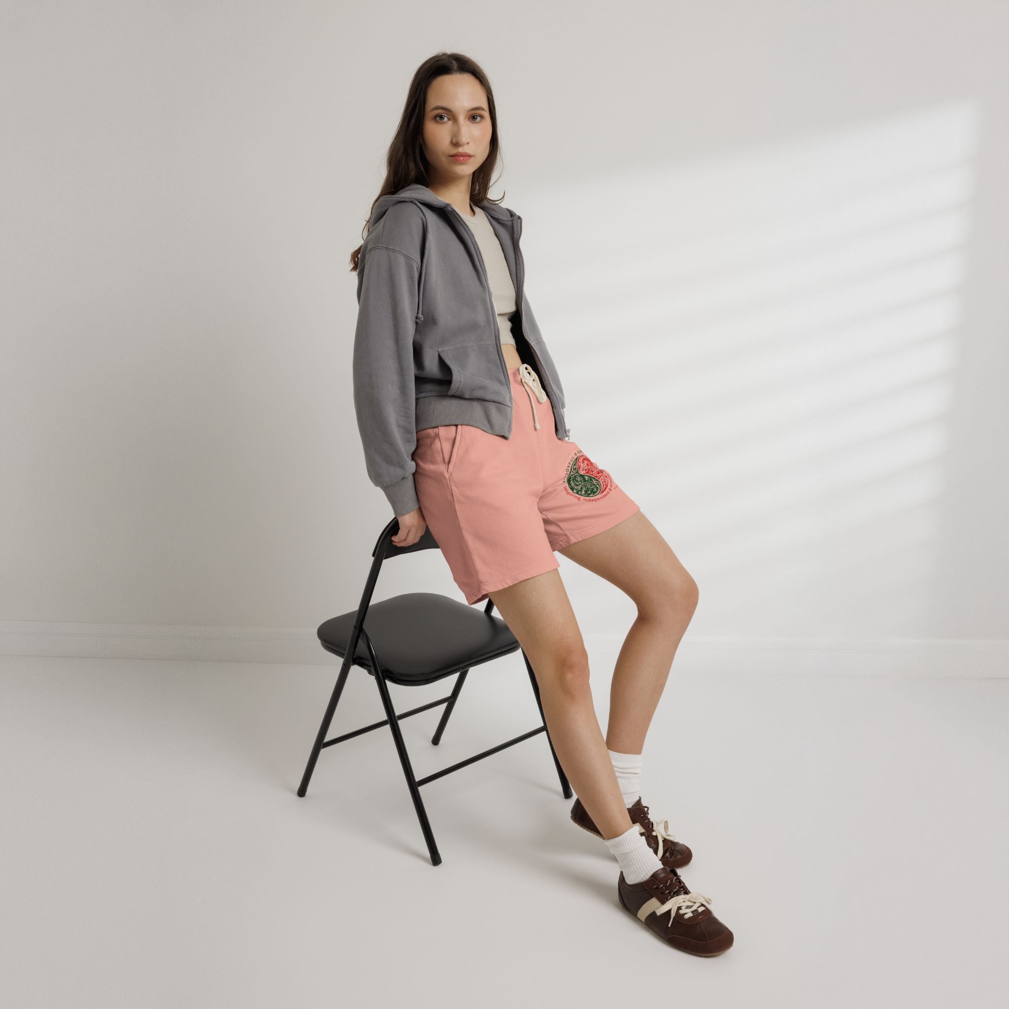Fleece Sweat Shorts — Grateful & Sincere Yin-Yang Graphic