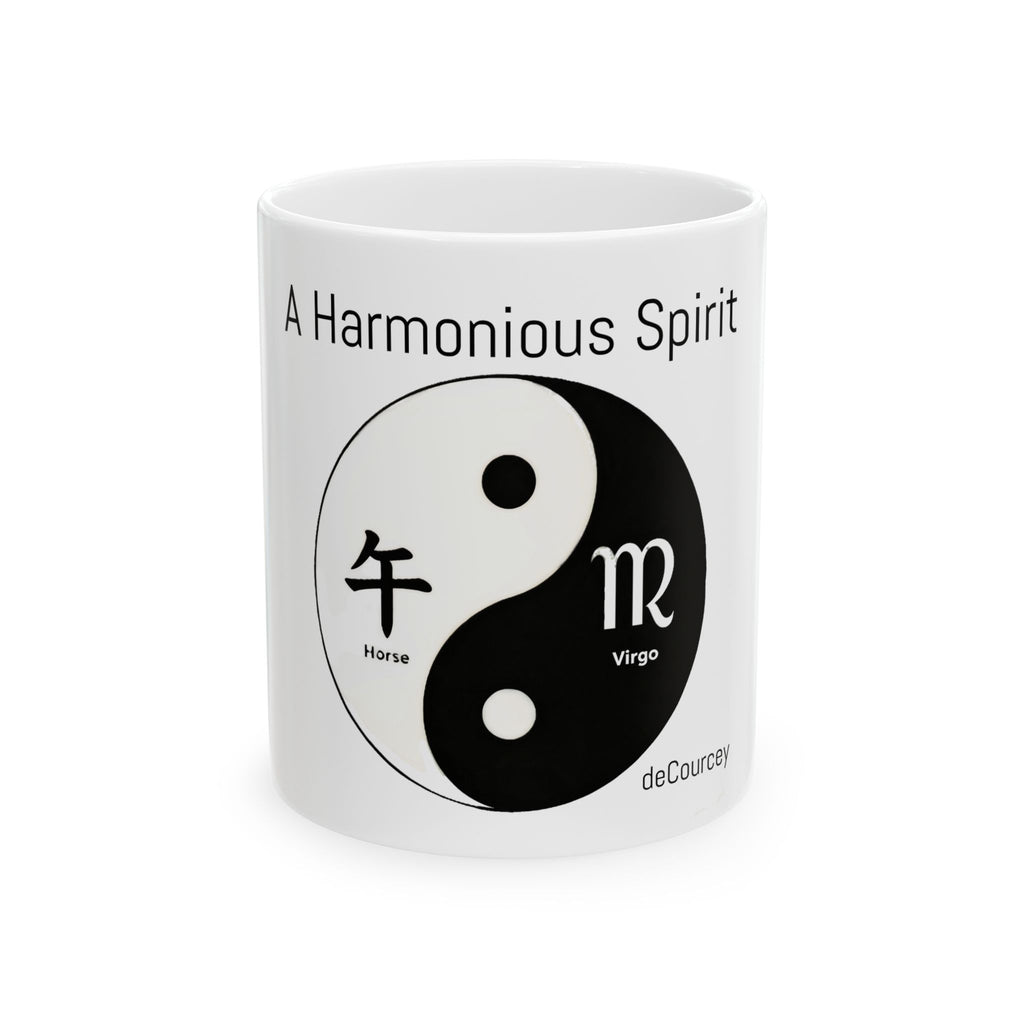 Yin-Yang Zodiac Mug — "A Harmonious Spirit" (Horse + Virgo)