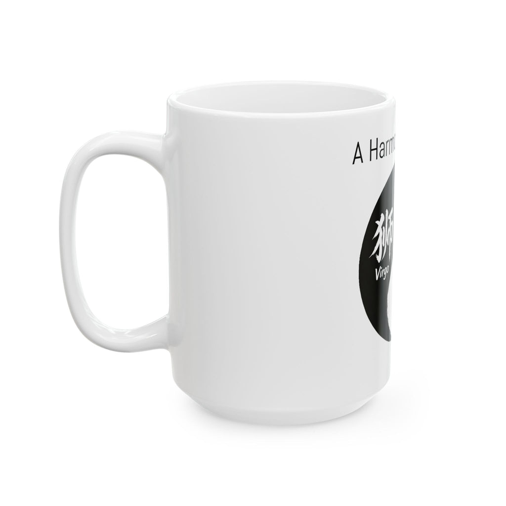 Virgo & Horse Yin Yang Ceramic Mug — "A Harmonious Spirit" Horoscope Zodiac Coffee Cup (11oz/15oz)
