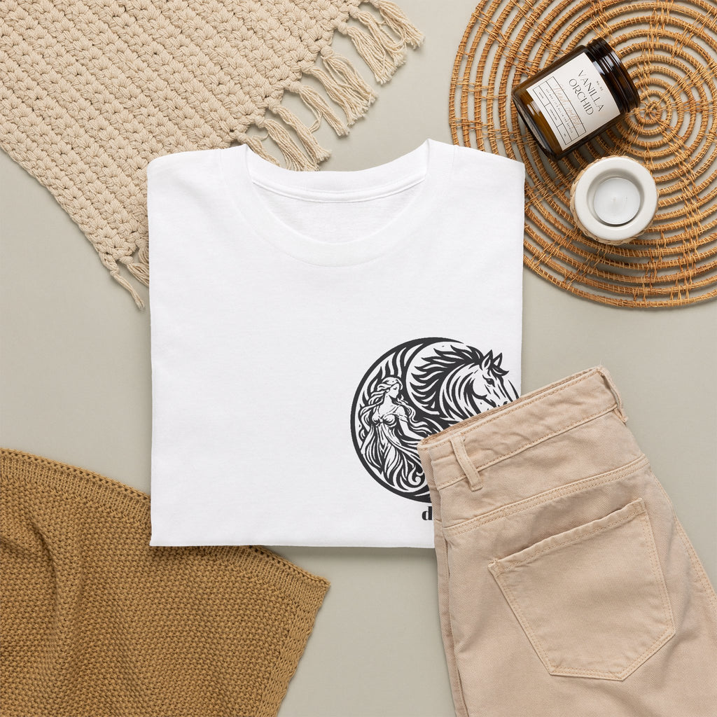 Horse & Woman Yin Circle T‑Shirt — "A Harmonious Spirit" Graphic Tee
