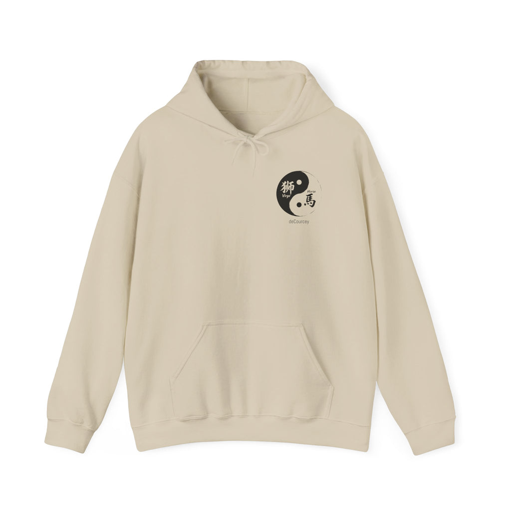 Yin Yang Zodiac Hoodie — Horse & Goat Chinese Zodiac Spiritual Sweatshirt
