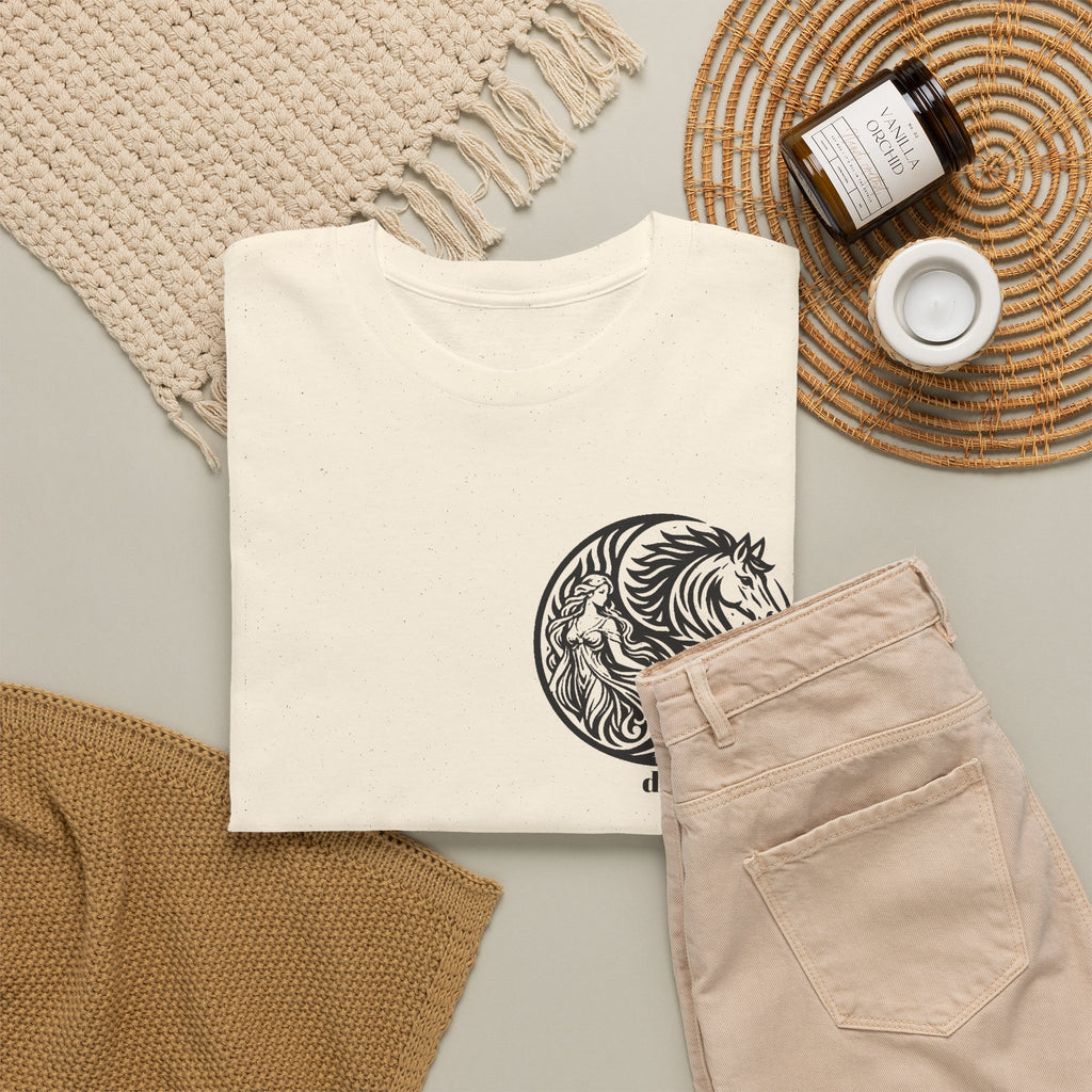 Horse & Woman Yin Circle T‑Shirt — "A Harmonious Spirit" Graphic Tee