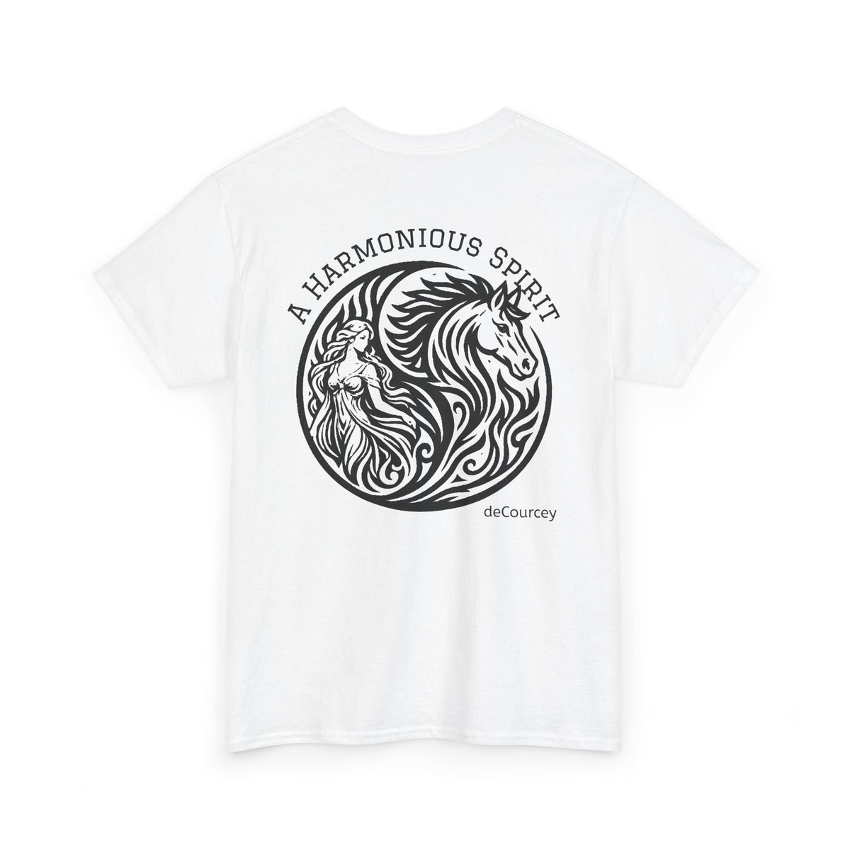 Horse & Woman Yin Circle T‑Shirt — "A Harmonious Spirit" Graphic Tee