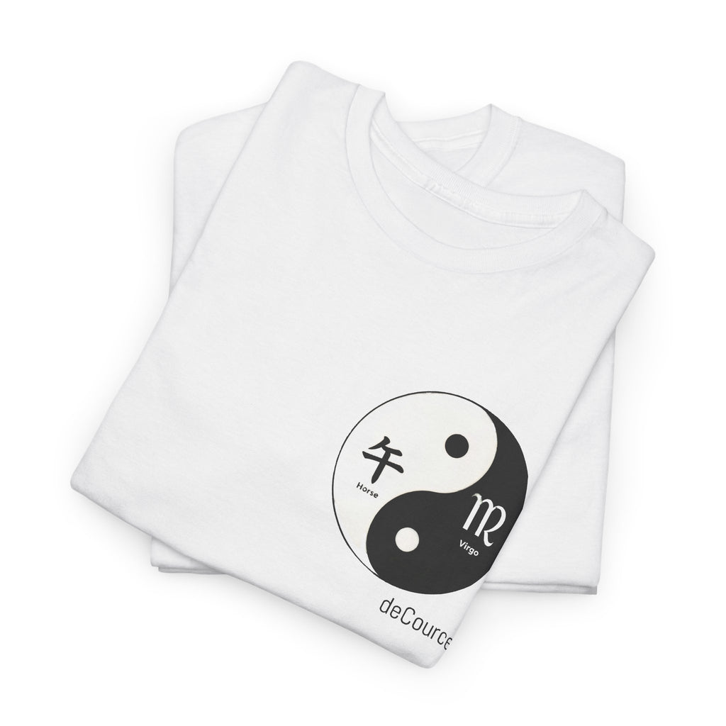 Yin Yang Horoscope Tee — Virgo & Horse Zodiac Harmony T‑Shirt