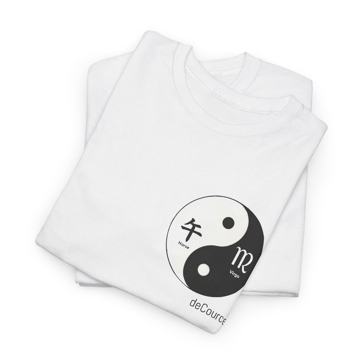 Yin Yang Horoscope Tee — Virgo & Horse Zodiac Harmony T‑Shirt