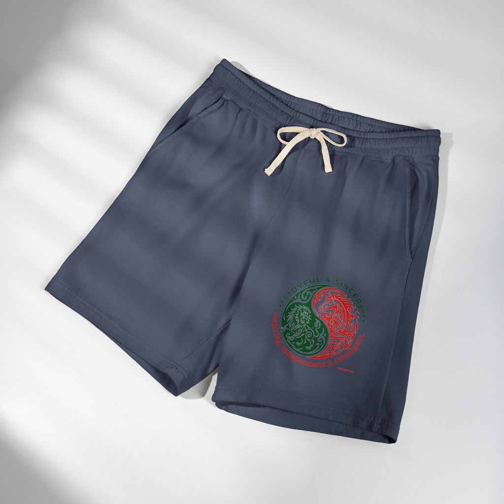 Fleece Sweat Shorts — Grateful & Sincere Yin-Yang Graphic