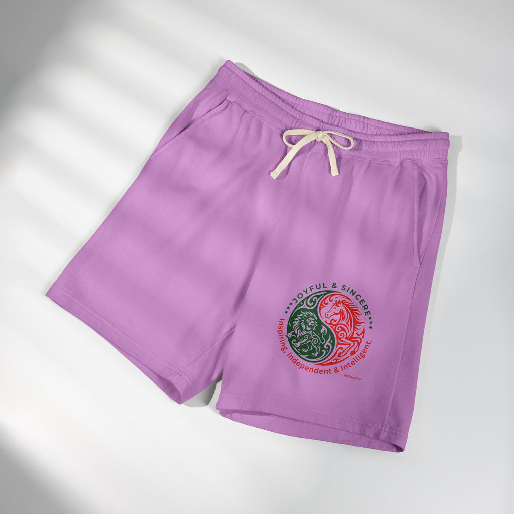 Fleece Sweat Shorts — Grateful & Sincere Yin-Yang Graphic