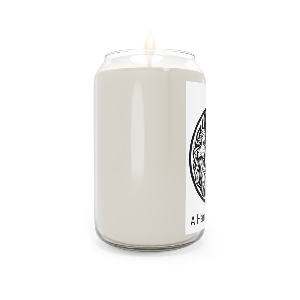 A Harmonious Spirit Scented Soy Candle — 13.75 oz Aromatherapy Candle with Horse & Maiden Design