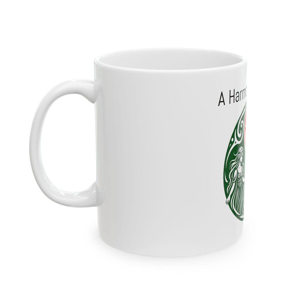 A Harmonious Spirit Ceramic Mug — Yin Yang Horse & Maiden 11oz/15oz