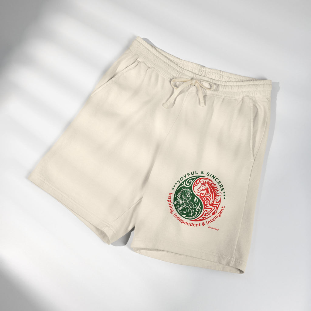 Fleece Sweat Shorts — Grateful & Sincere Yin-Yang Graphic