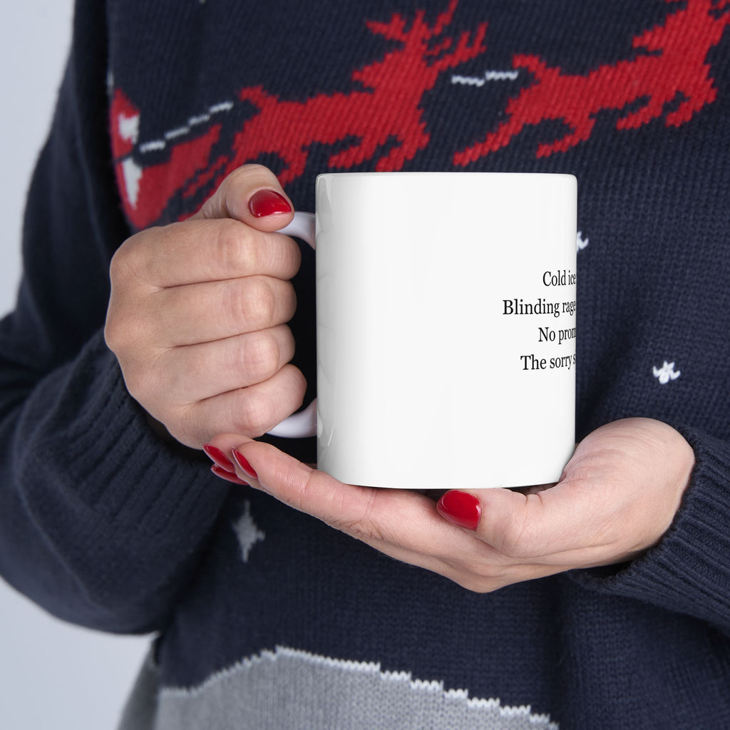 Poetic Verse Ceramic Mug — "Cold ice in the eyes..." 11oz & 15oz