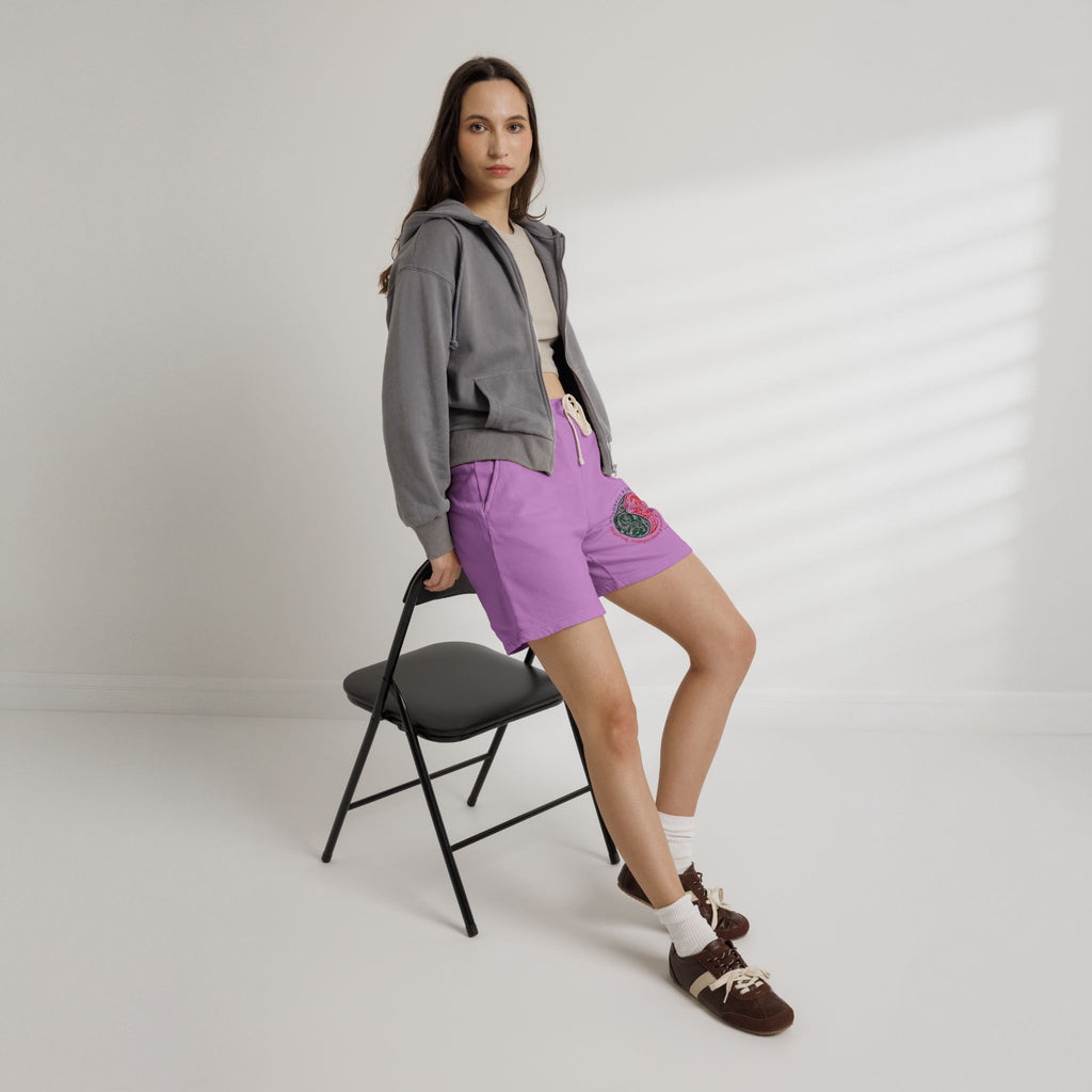 Fleece Sweat Shorts — Grateful & Sincere Yin-Yang Graphic