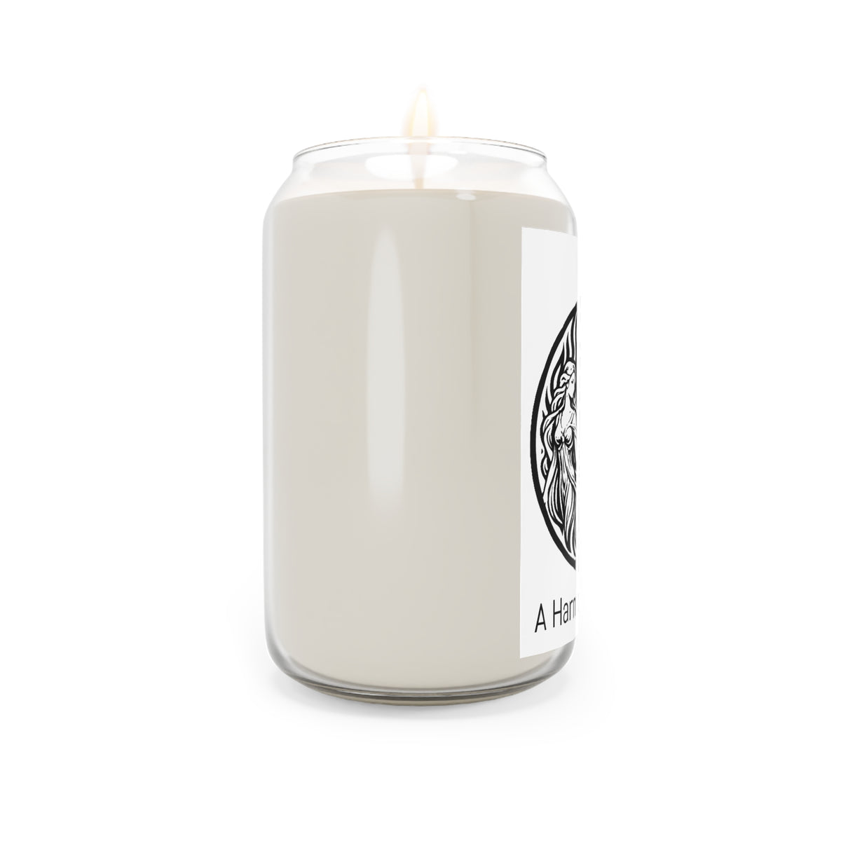 A Harmonious Spirit Scented Soy Candle — 13.75 oz Aromatherapy Candle with Horse & Maiden Design
