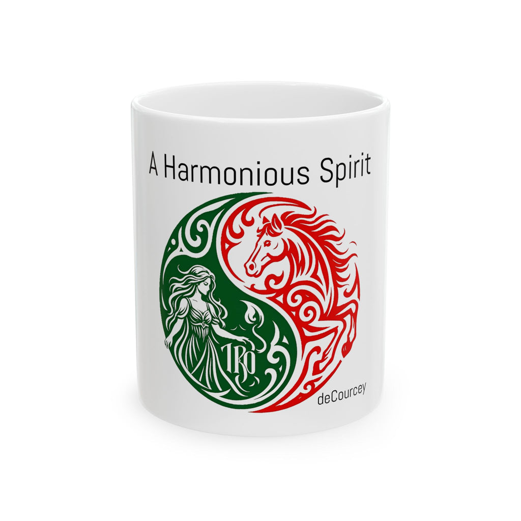 A Harmonious Spirit Ceramic Mug — Yin Yang Horse & Maiden 11oz/15oz