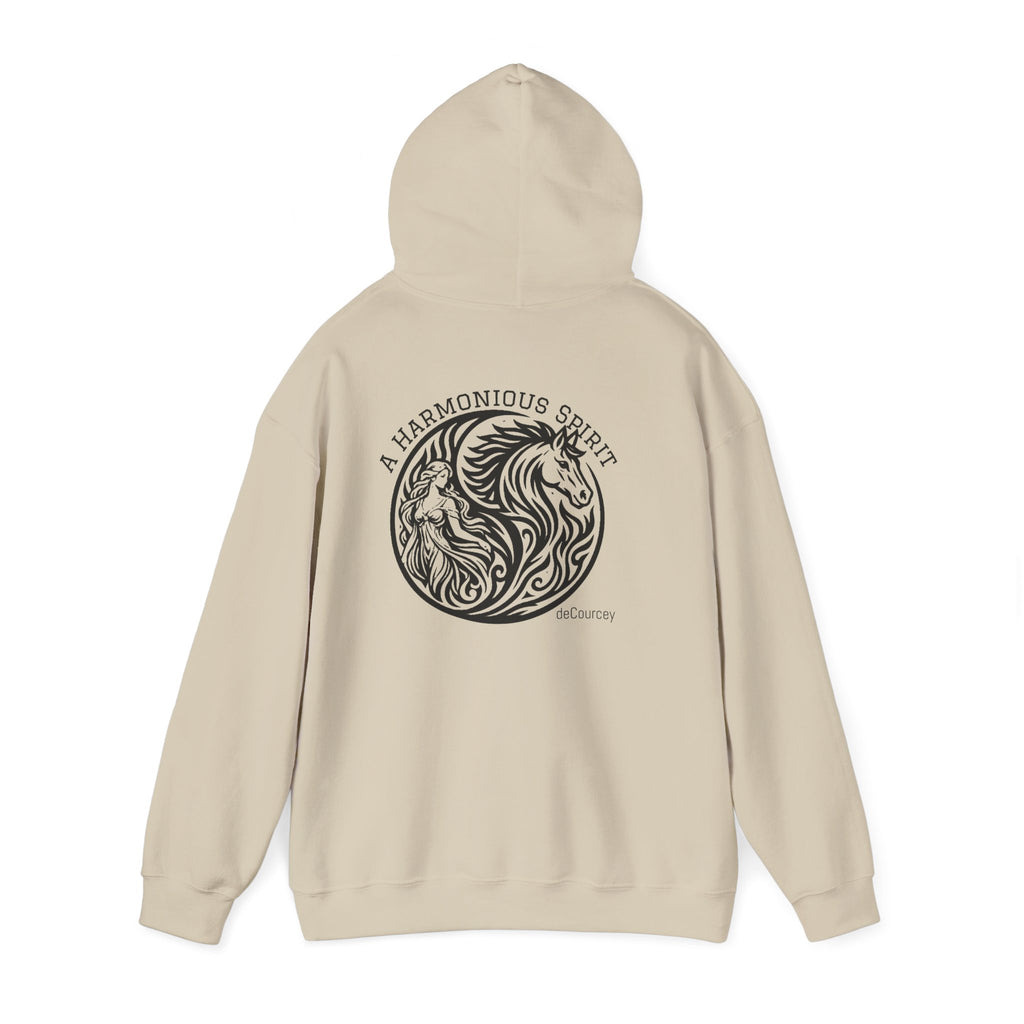 Horse Yin Yang Hoodie – "A Harmoni Spirit" Equestrian Graphic Sweatshirt