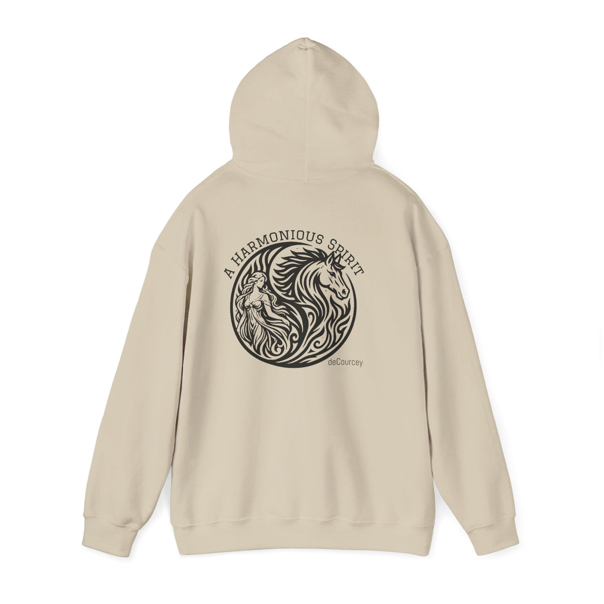 Horse Yin Yang Hoodie – "A Harmoni Spirit" Equestrian Graphic Sweatshirt