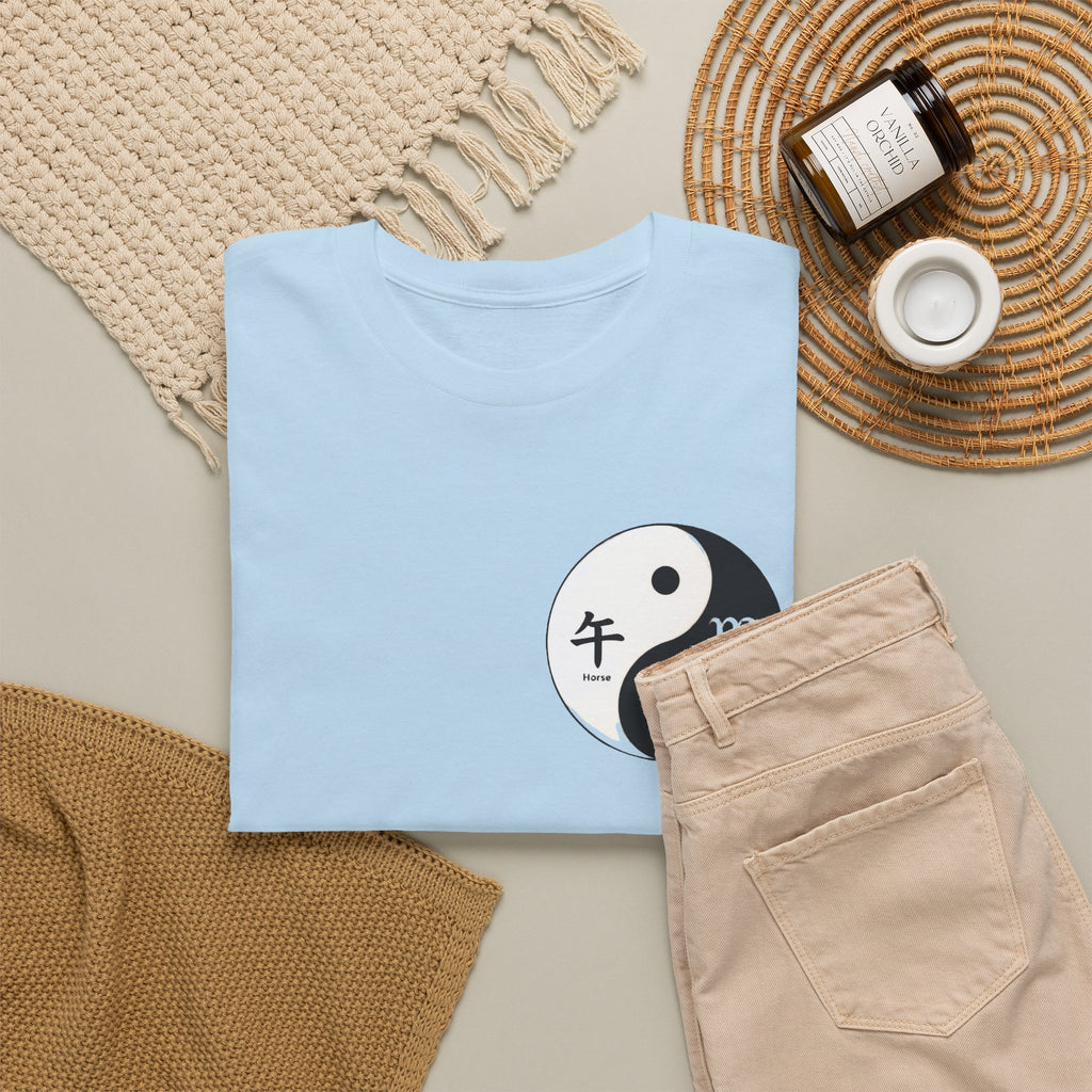 Yin Yang Horoscope Tee — Virgo & Horse Zodiac Harmony T‑Shirt