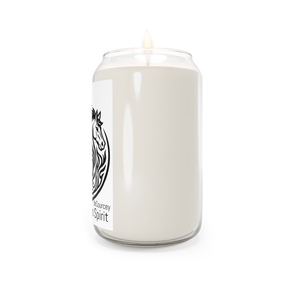 A Harmonious Spirit Scented Soy Candle — 13.75 oz Aromatherapy Candle with Horse & Maiden Design