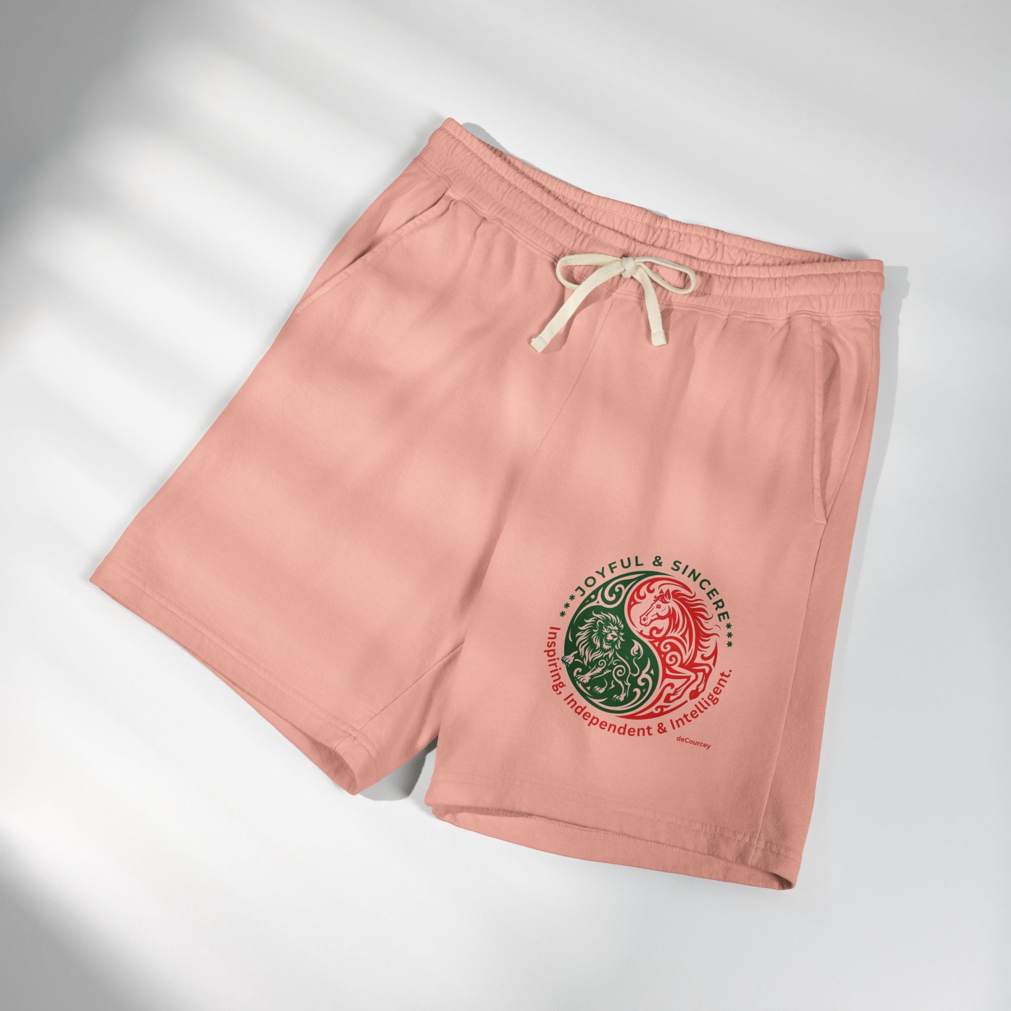 Fleece Sweat Shorts — Grateful & Sincere Yin-Yang Graphic