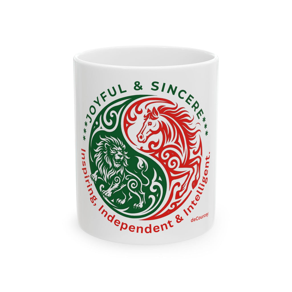 Joyful & Sincere Zodiac Yin-Yang Mug — Inspiring, Independent & Intelligent (11oz/15oz)