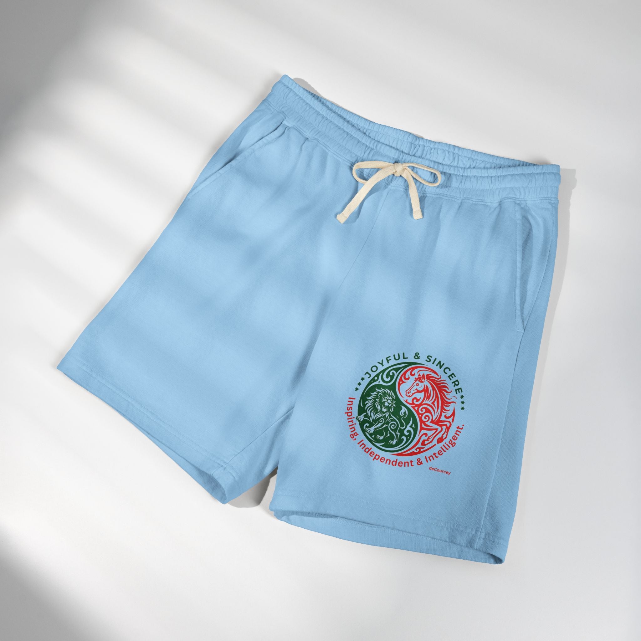 Fleece Sweat Shorts — Grateful & Sincere Yin-Yang Graphic