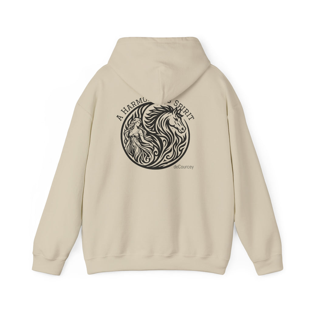 Horse Yin Yang Hoodie – "A Harmoni Spirit" Equestrian Graphic Sweatshirt