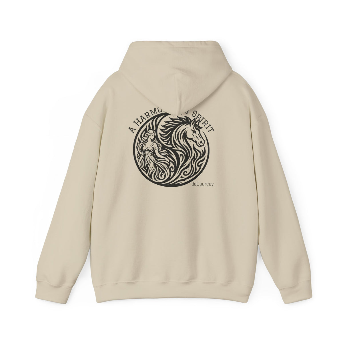 Horse Yin Yang Hoodie – "A Harmoni Spirit" Equestrian Graphic Sweatshirt